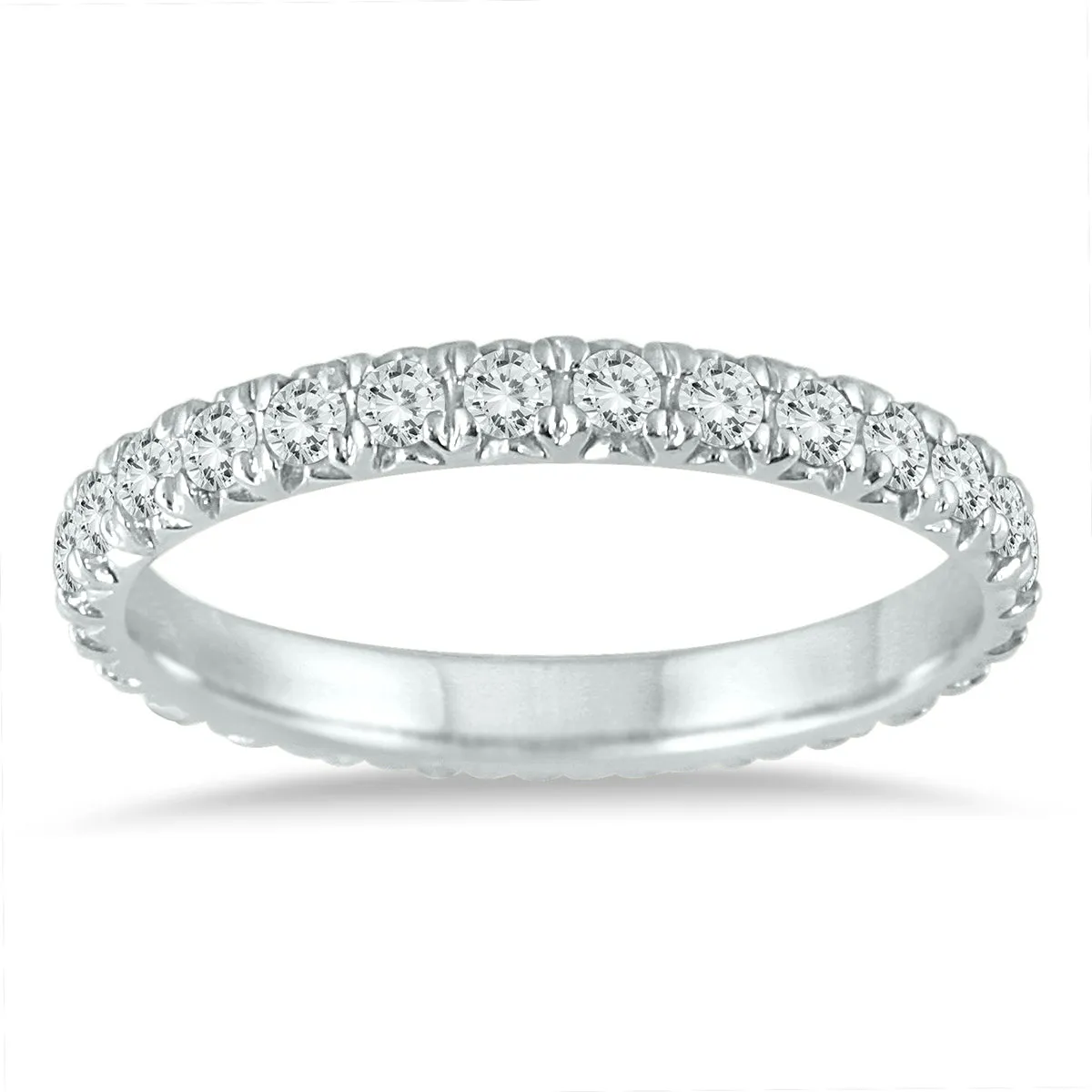 1 1/2 Carat TW Shared Prong Diamond Eternity Band in 10K White Gold