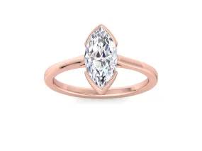 1.5 CT Marquise Cut Solitaire Diamond Moissanite Engagement Ring