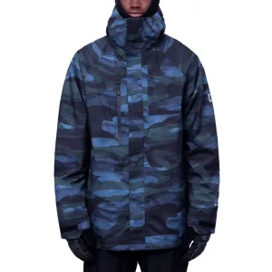 686 Gore-Tex Core Shell Snowboard Jacket - Steel Blue Waterland Camo