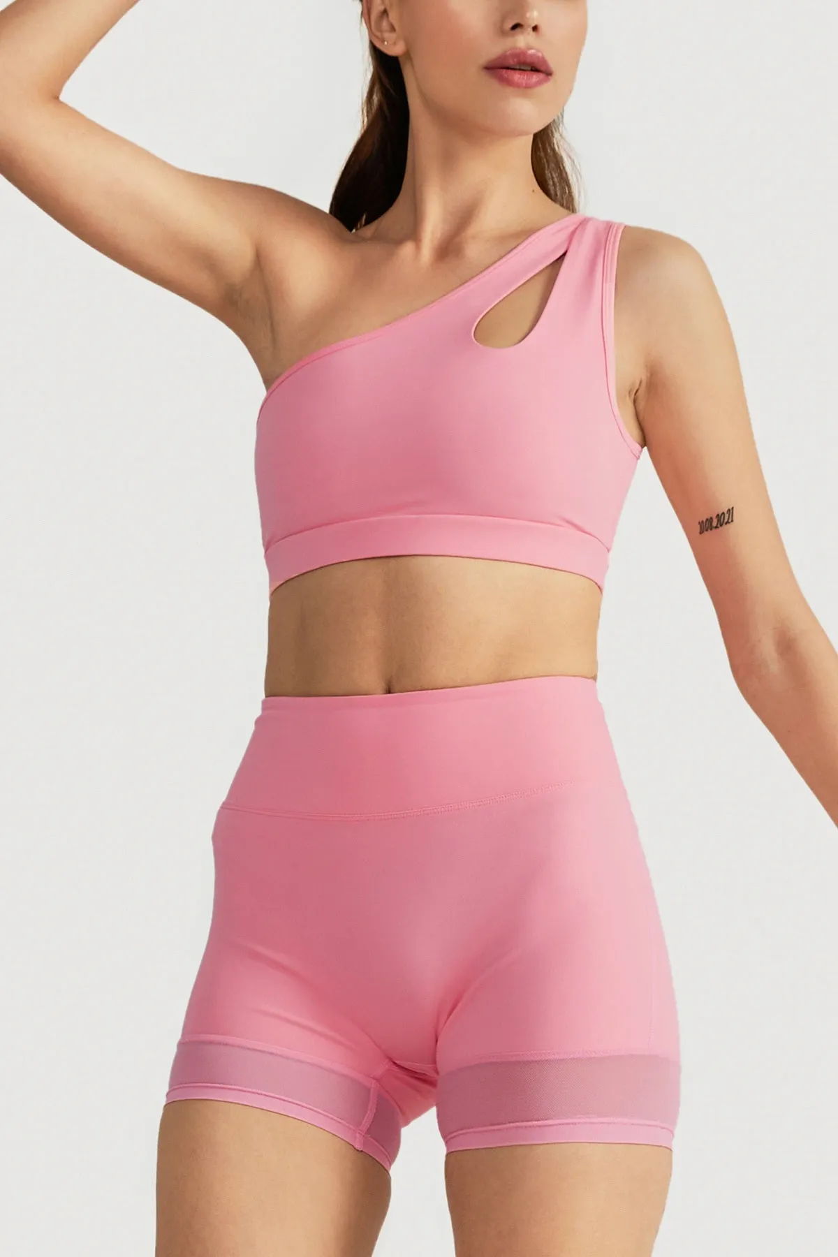 Air Flow Shoulder Off Crop Top Bra