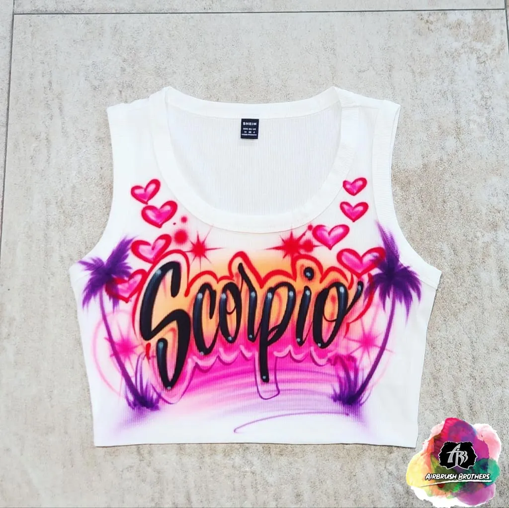 Airbrush Zodiac Crop Top