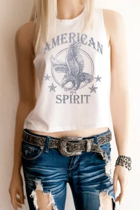 American Spirit Crop Tank Top