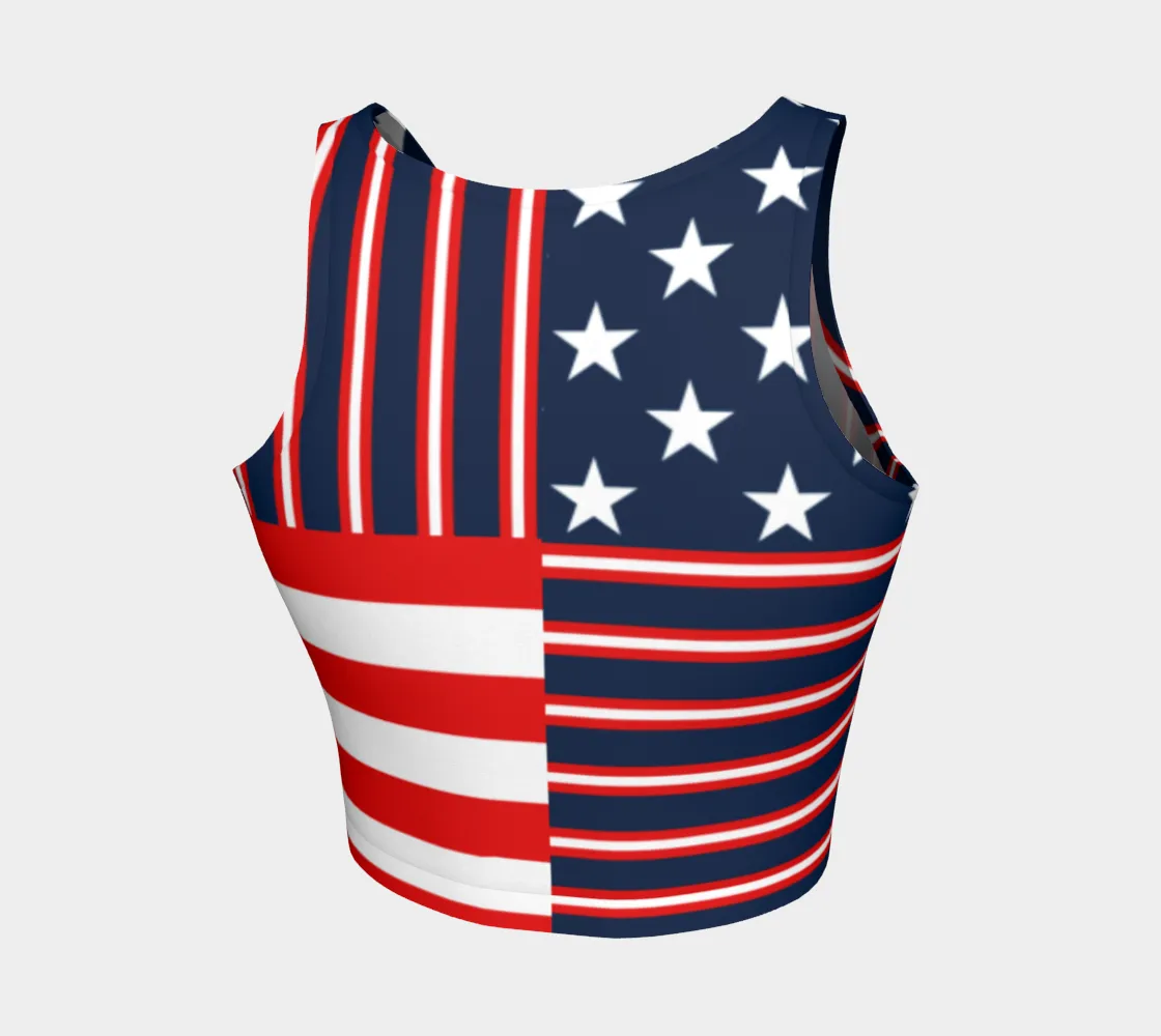 Americana Athletic Crop Top