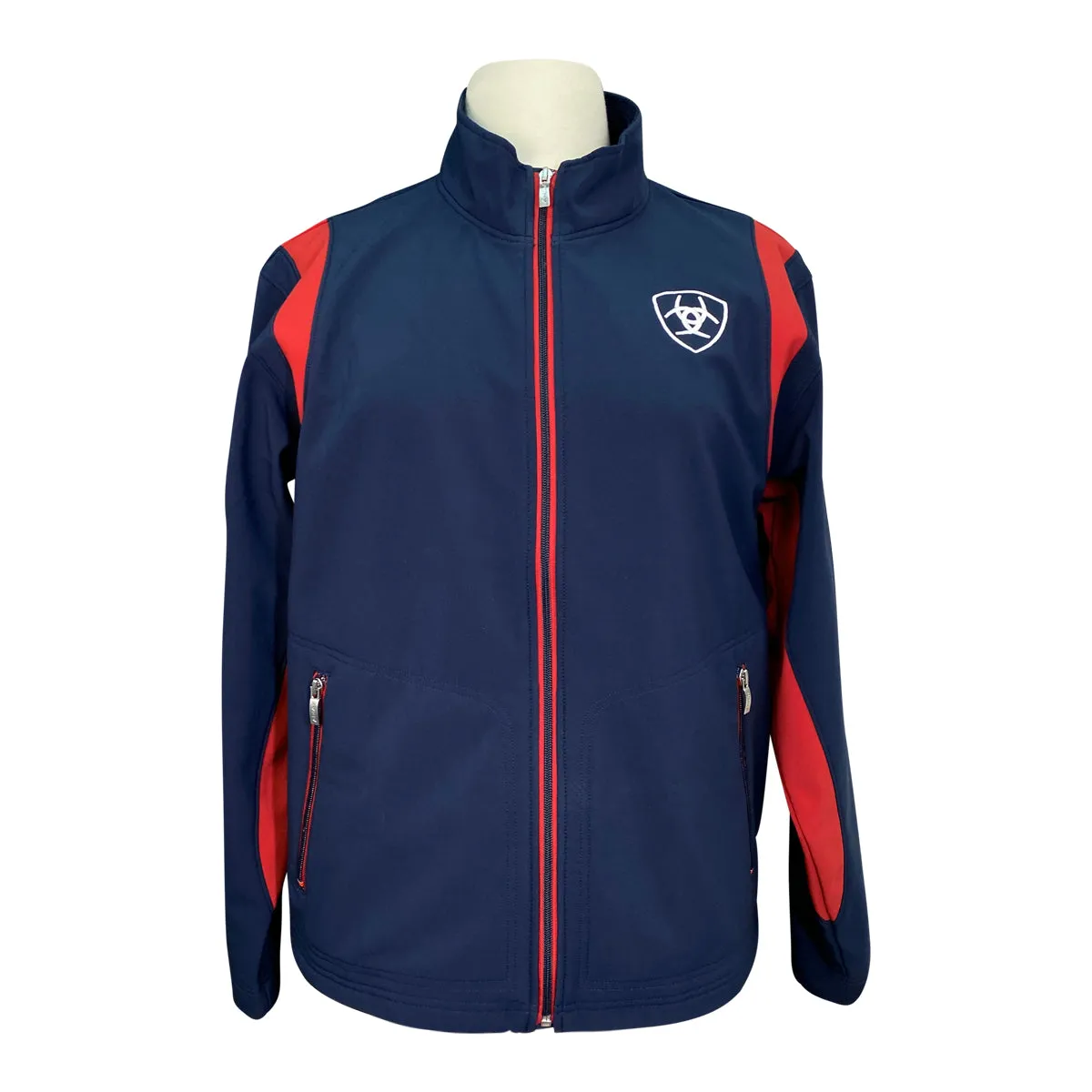 Ariat Team Softshell Jacket in Navy/Red - Men's XL