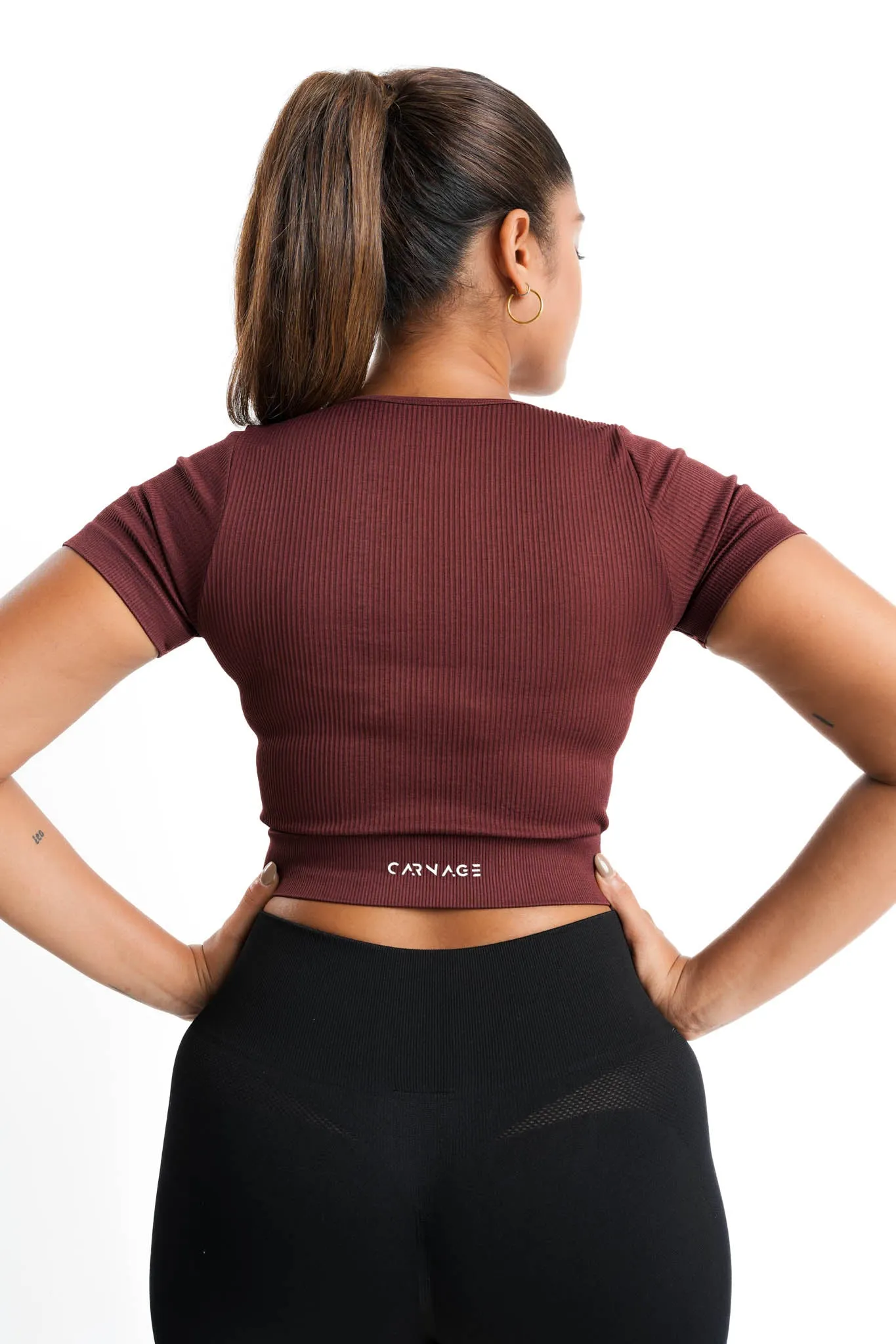 Athleisure V Neck Crop