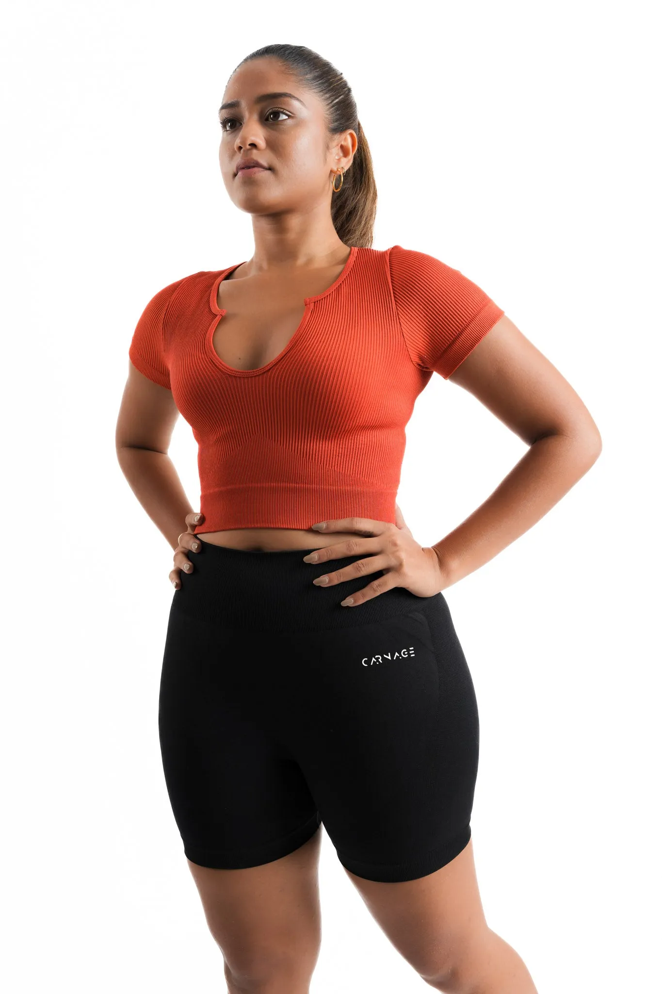 Athleisure V Neck Crop