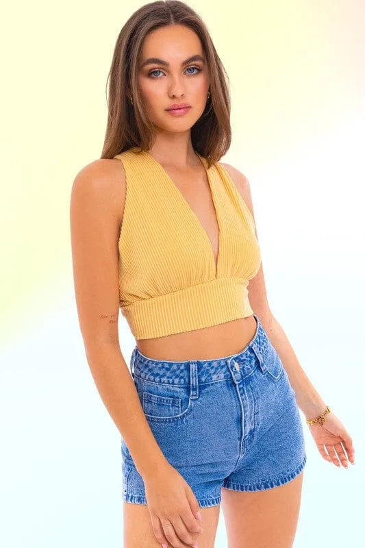 BACK TIE CROP TOP