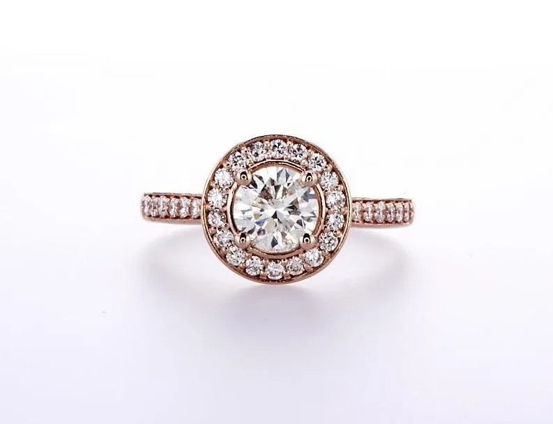 Bezel Halo Diamond Engagement Ring (1.00Ctw)