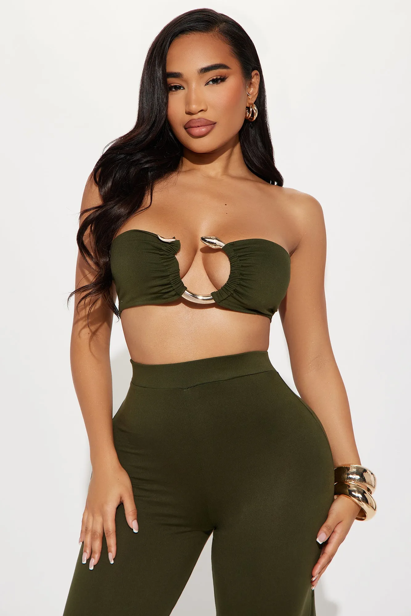 Boa Pant Set - Olive