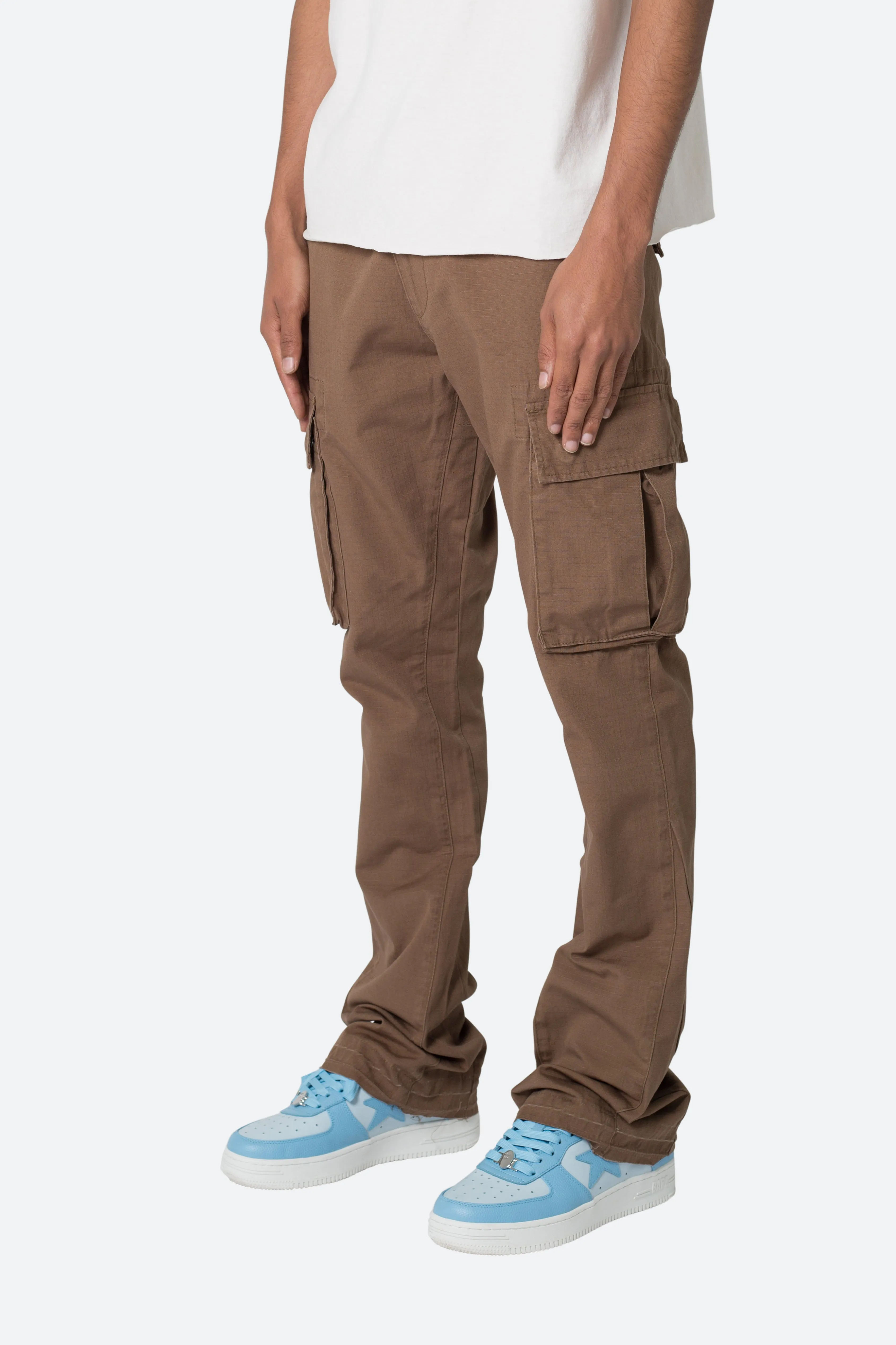 Bootcut Cargo Pants - Chocolate