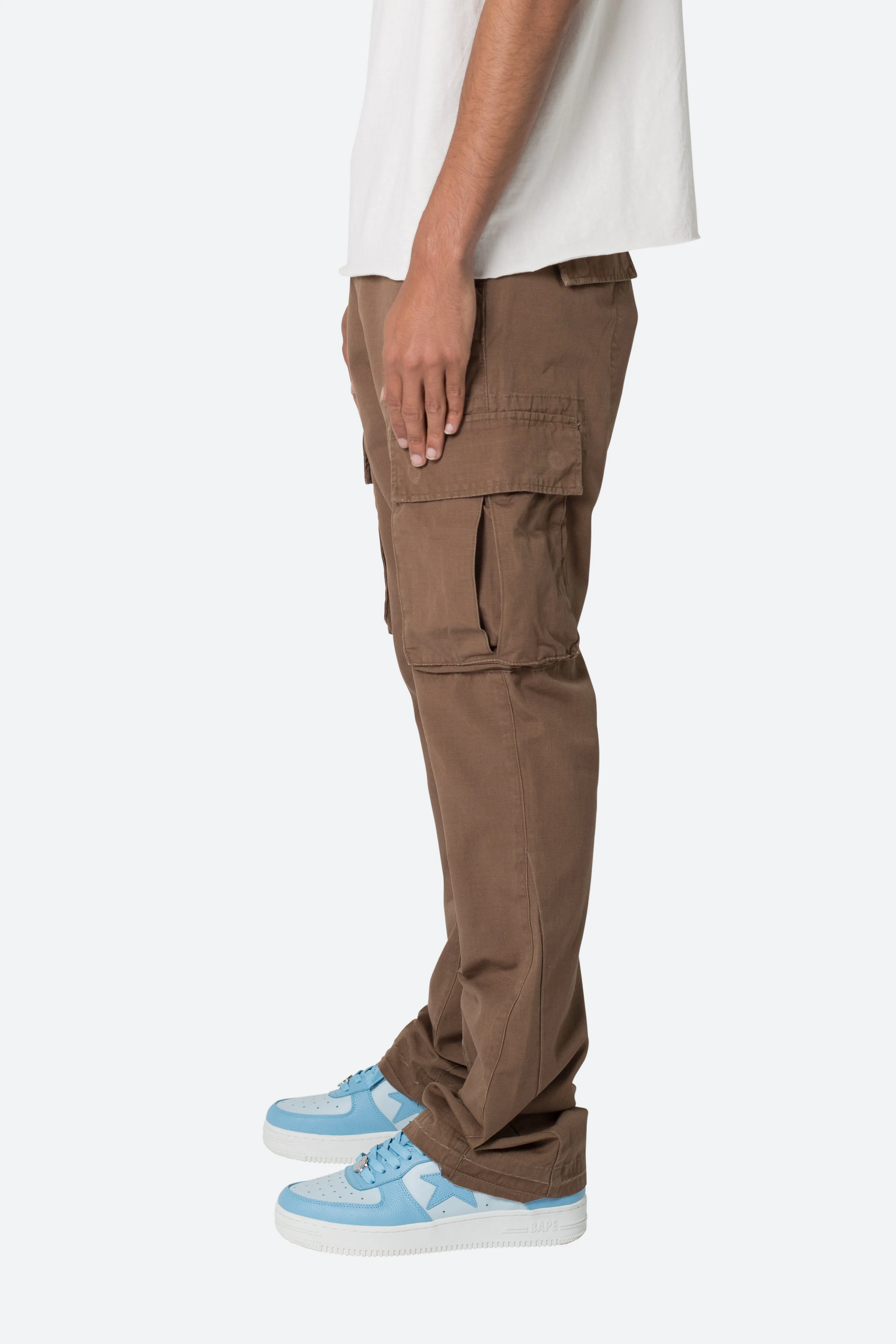 Bootcut Cargo Pants - Chocolate