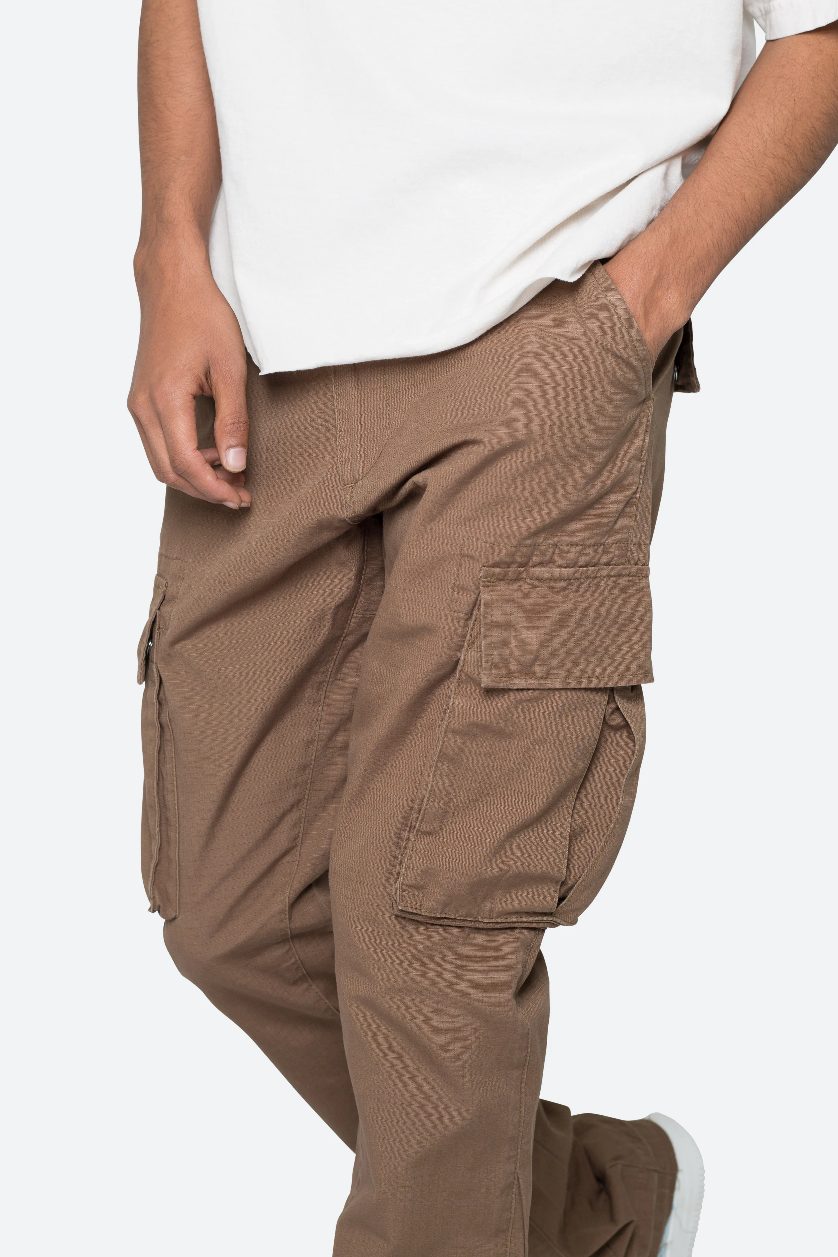 Bootcut Cargo Pants - Chocolate