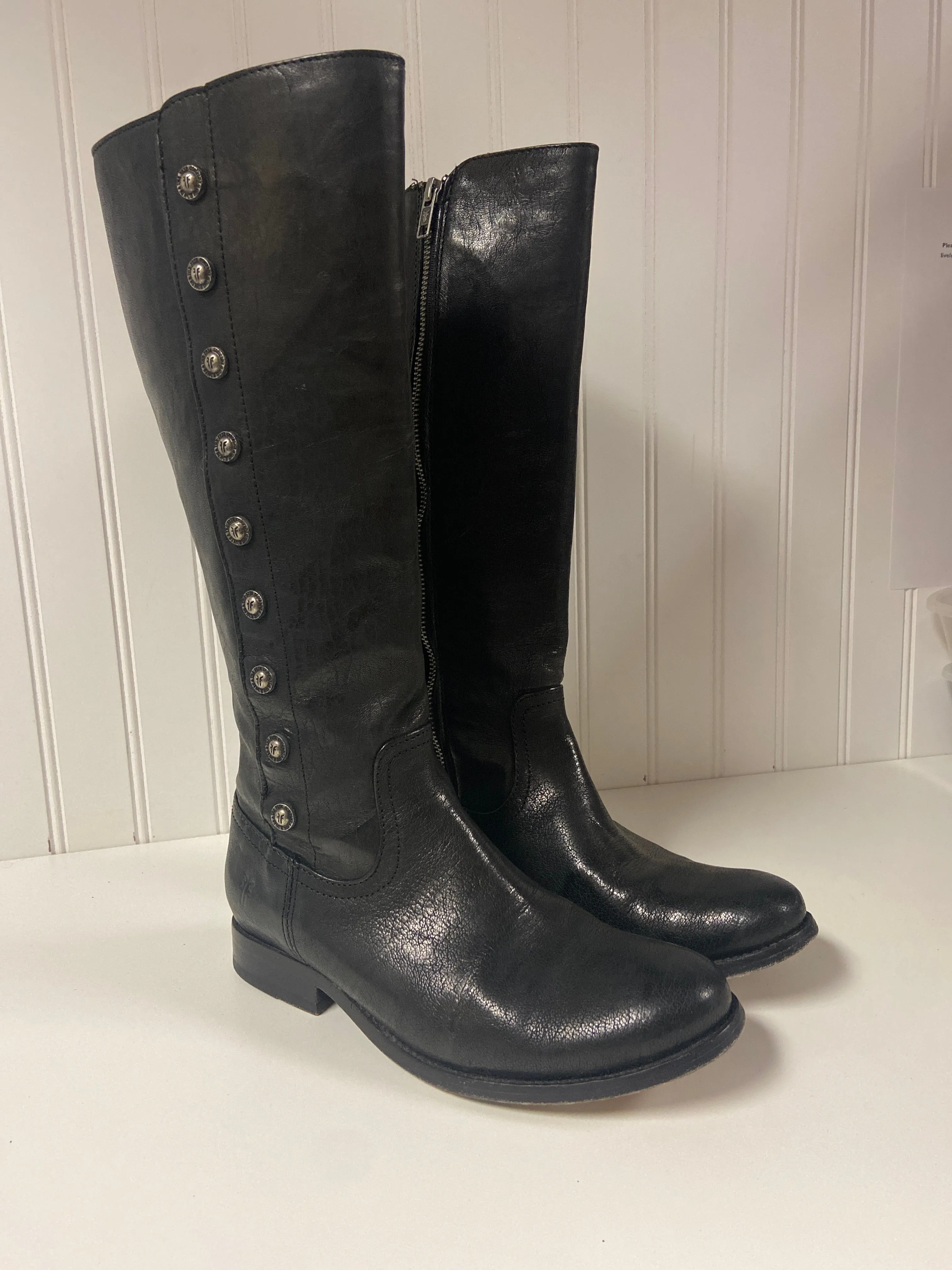 Boots Designer By Frye In Black, Size: 6a