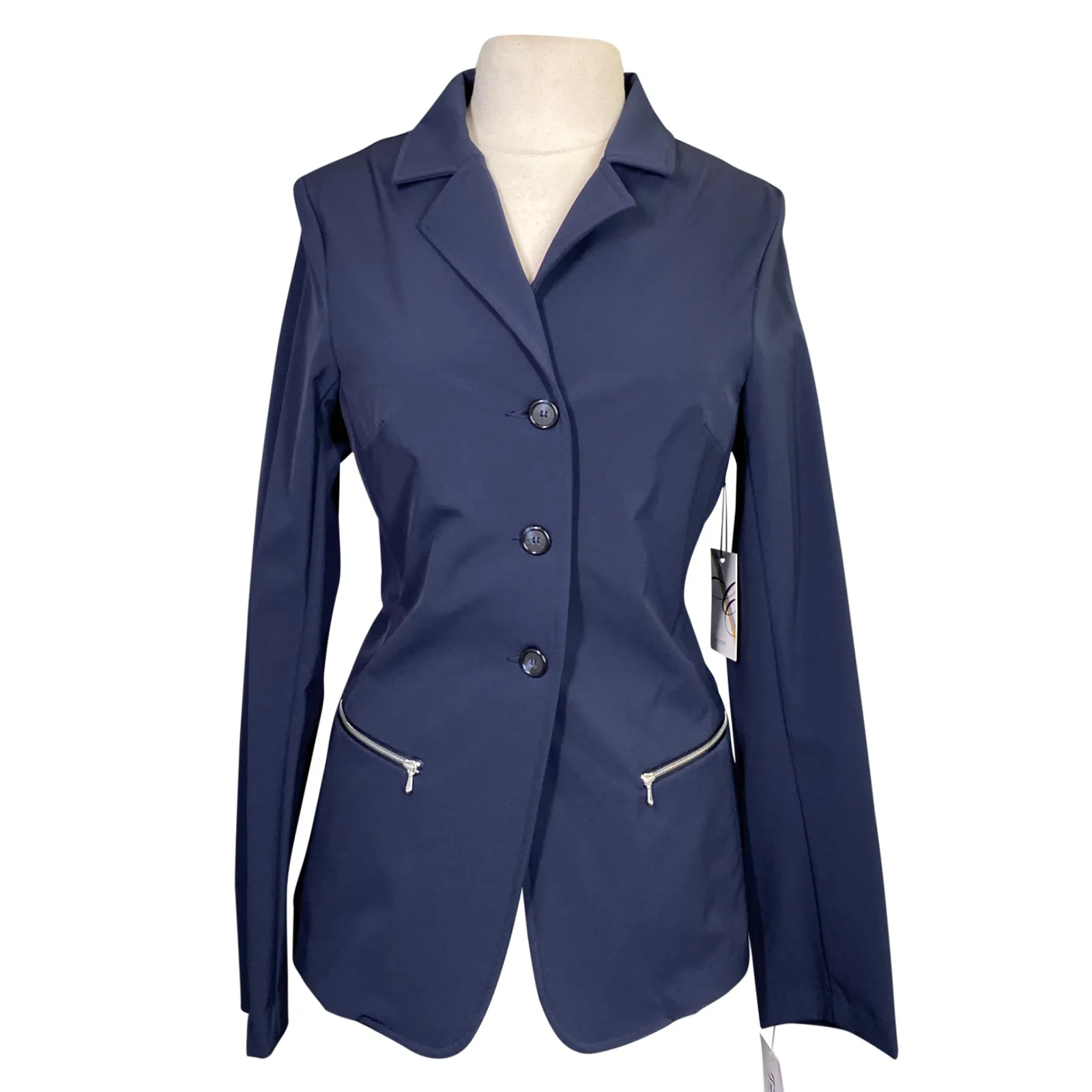 CALLIDAE The Tech Zip Show Coat in Navy - Women's Large (US 8-10)