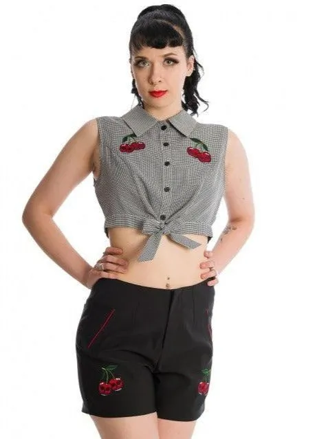 Cherry Up Tie Crop Top