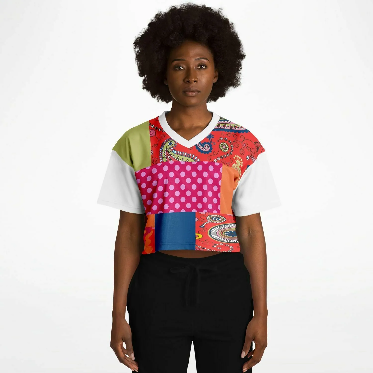 Chili Pepper Patchwork Crop Jersey