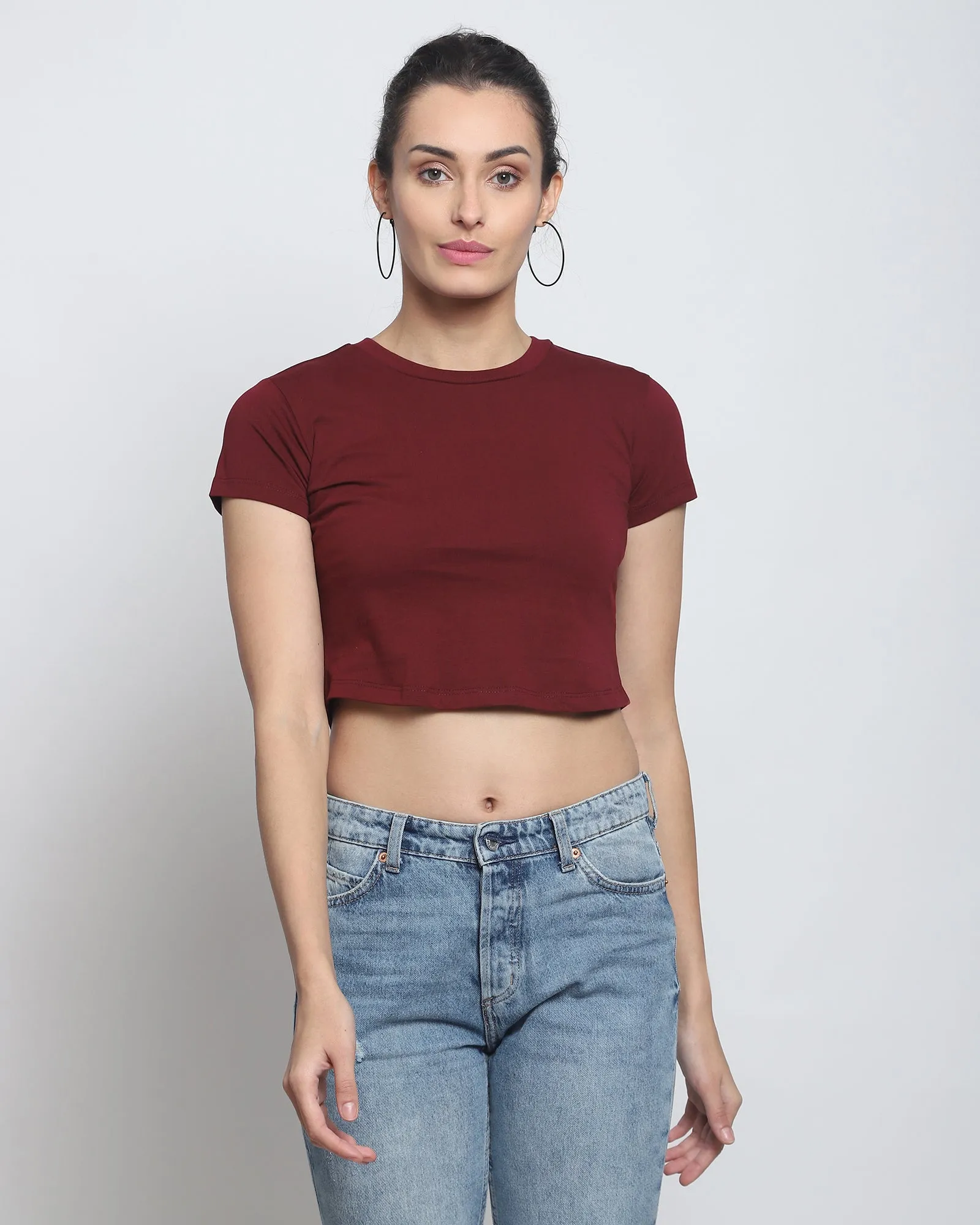 Crop Top: Maroon