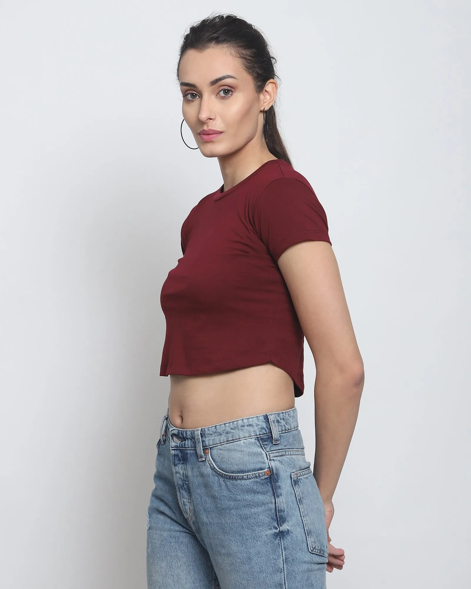 Crop Top: Maroon