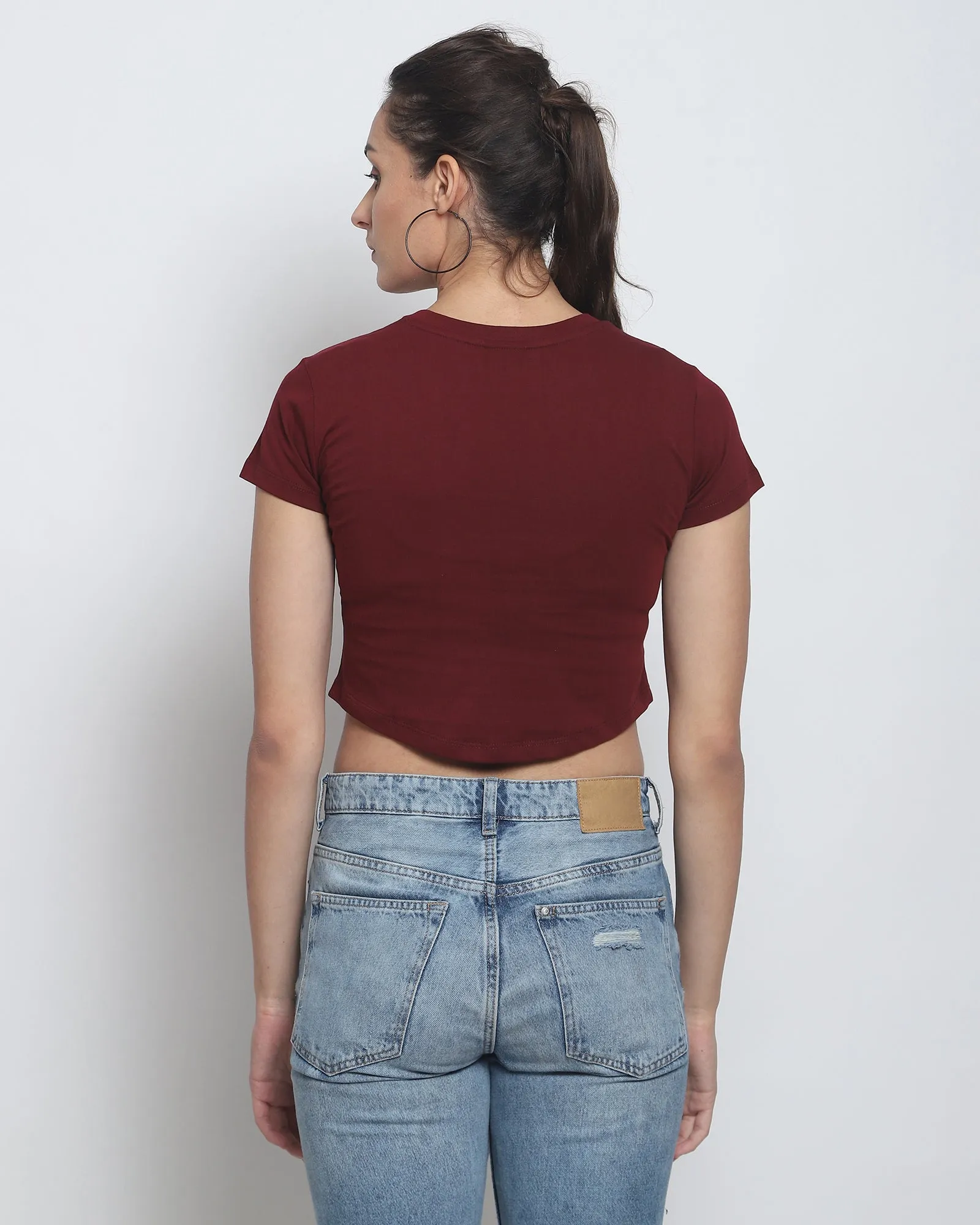 Crop Top: Maroon