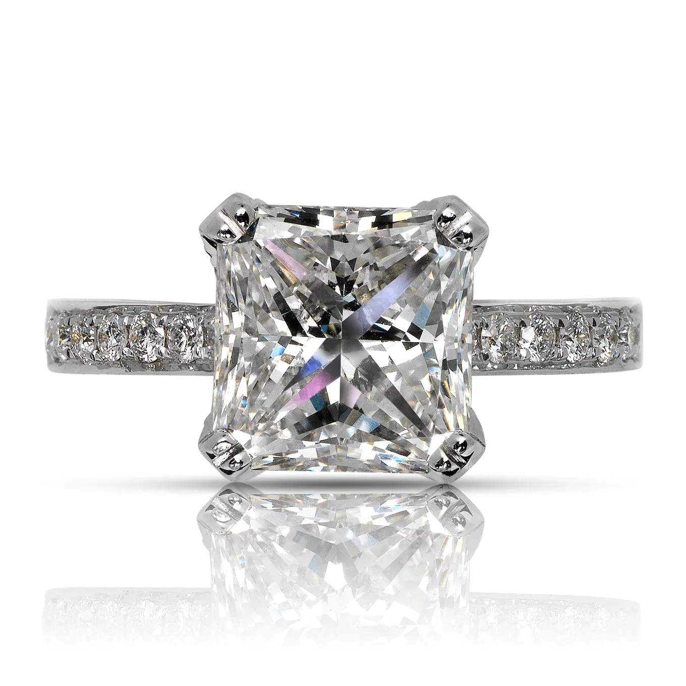 DEMI 4 CARAT CUSHION CUT G COLOR VS1 CLARITY DIAMOND ENGAGEMENT RING 18K WHITE GOLD GIA CERTIFIED 3 CT G VS1 BY MIKE NEKTA