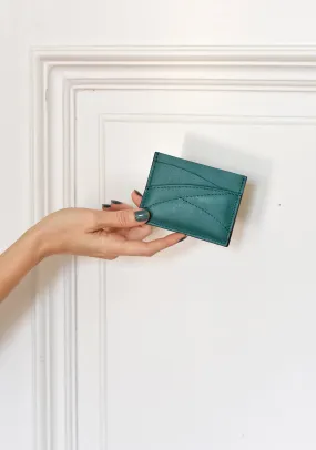 Dune Quilt Cardholder - Jade Green