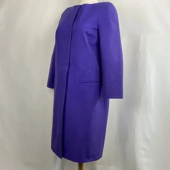 Emilio Pucci Purple Silk Cotton Blend Spring Jacket