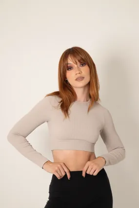 Essential Long Sleeve Crop Top