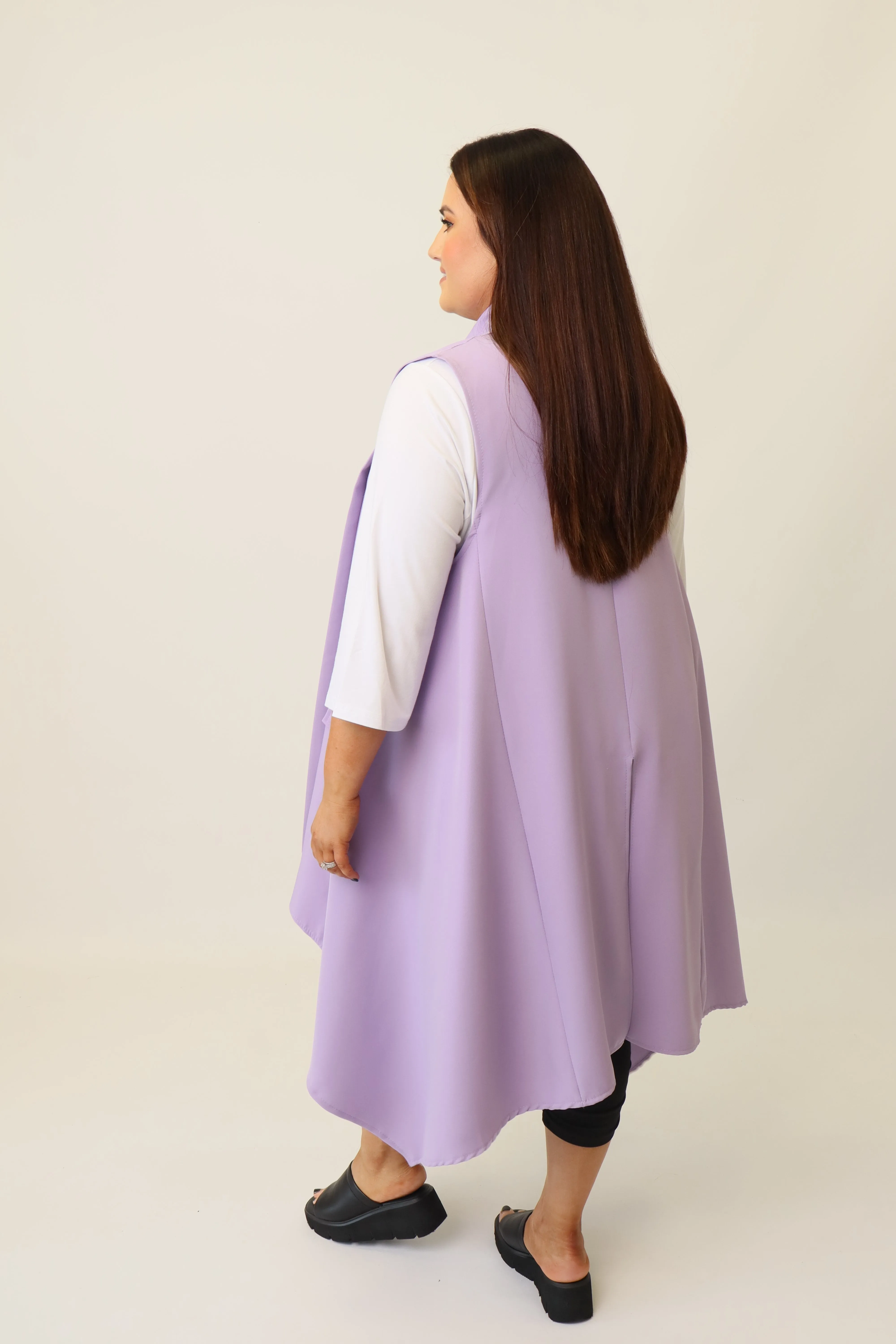 Faye Longline Purple Waistcoat