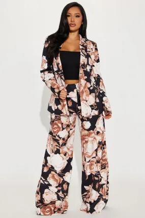 Floral Obsession Pant Set - Taupe/combo