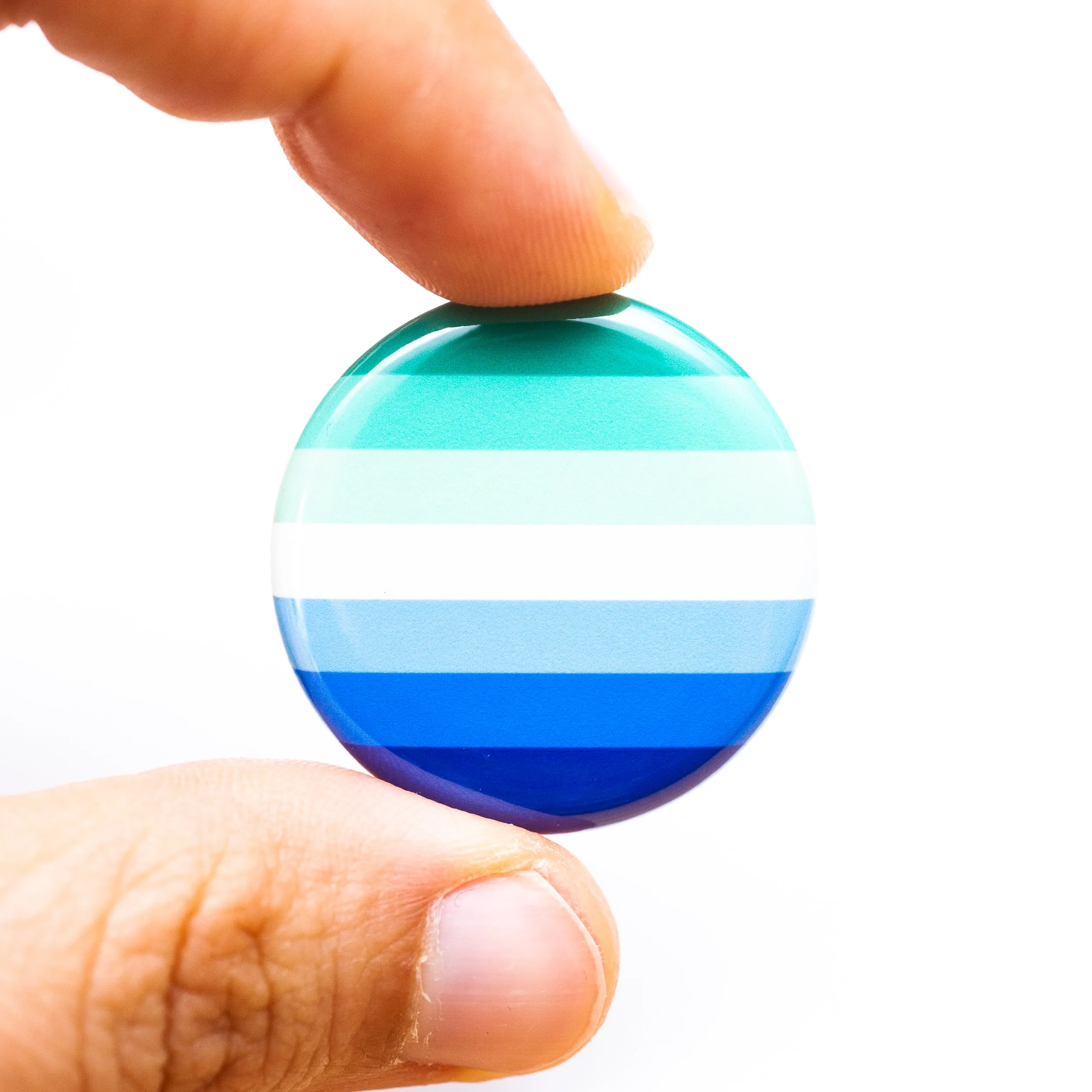 Gay men pride flag button