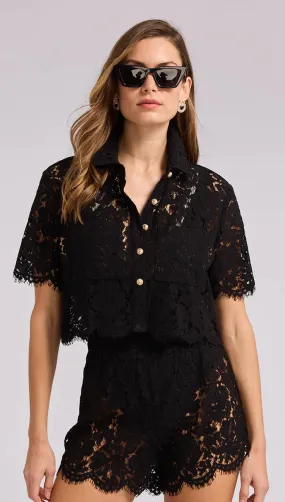 Generation Love - Juni Lace Shirt - Black