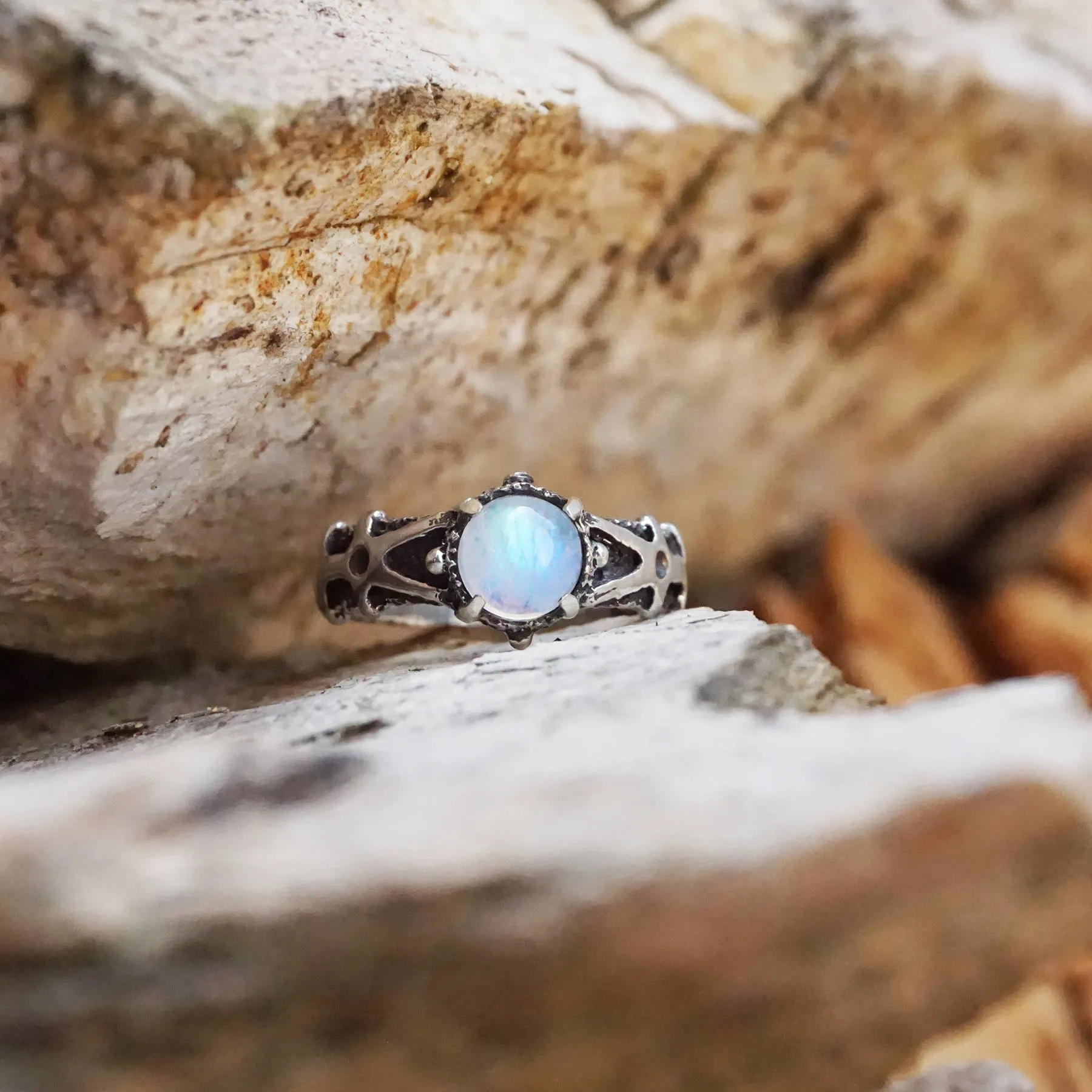 Gothic Moonstone ring ELIZ