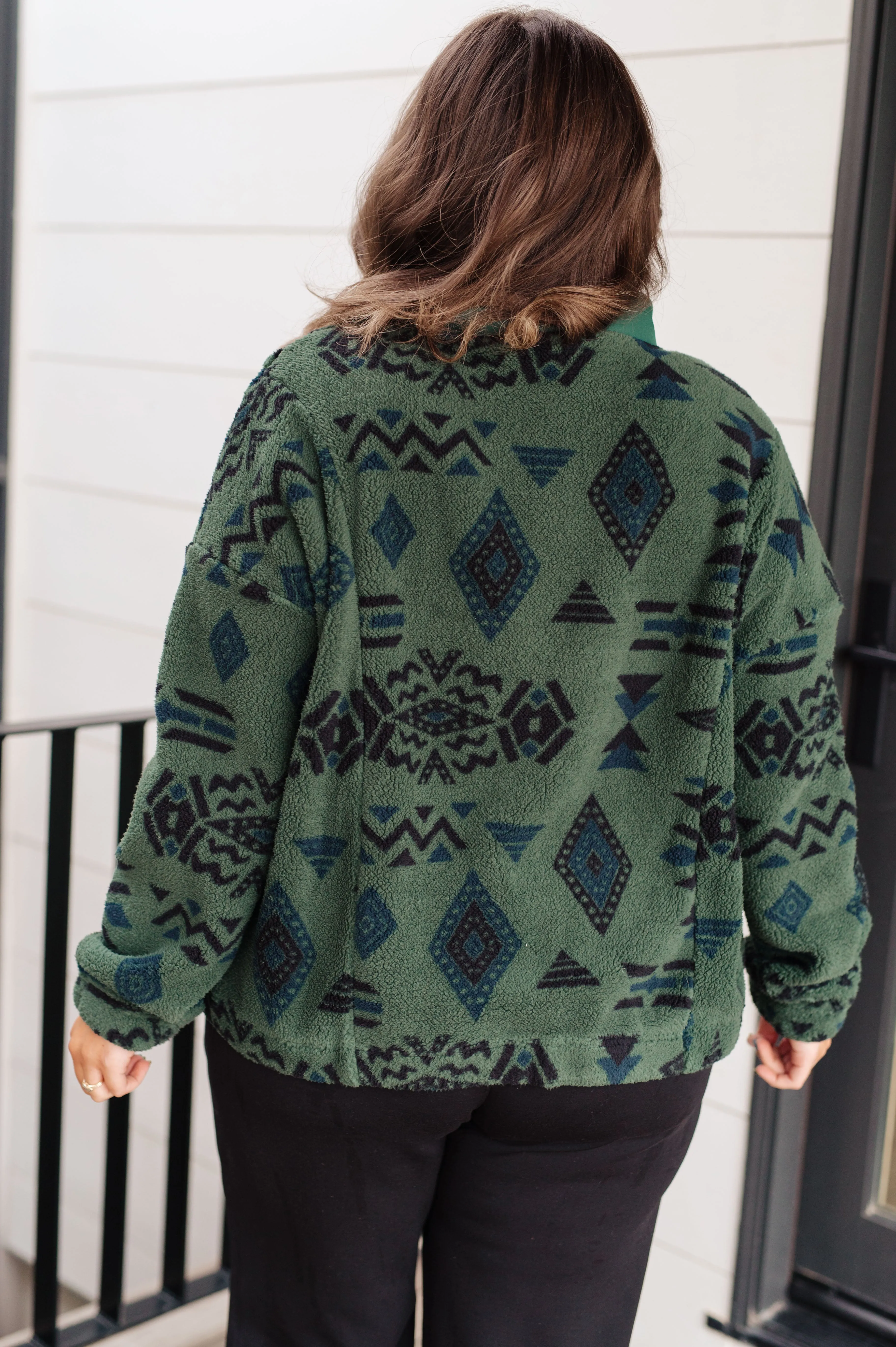 High Perspective Geometric Fleece