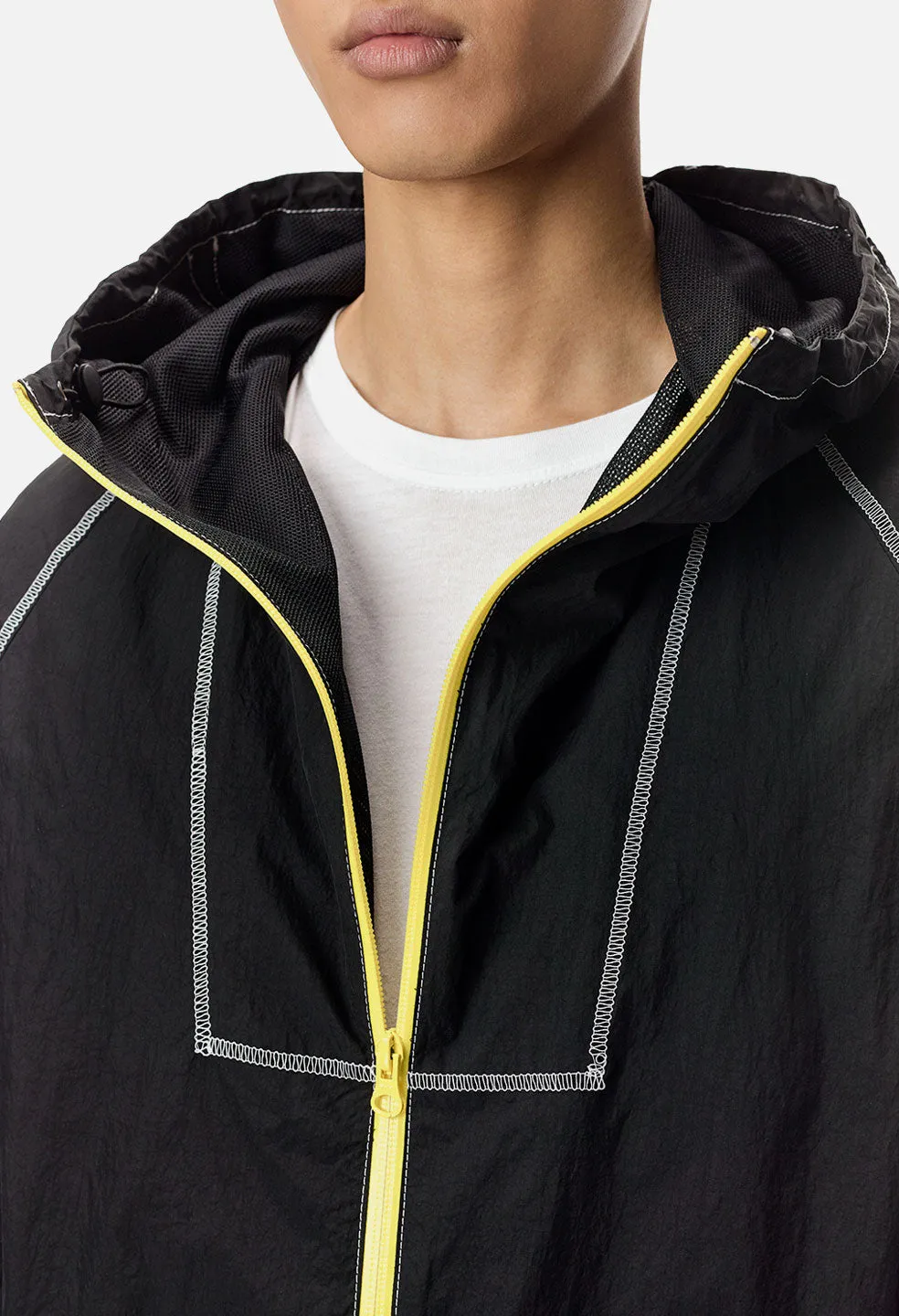 High Shrunk Nylon Fullzip / Black X Yellow