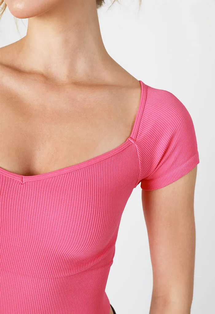 Lena Crop Top-Pink