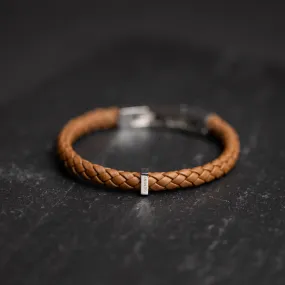 Light brown Italian nappa leather bracelet