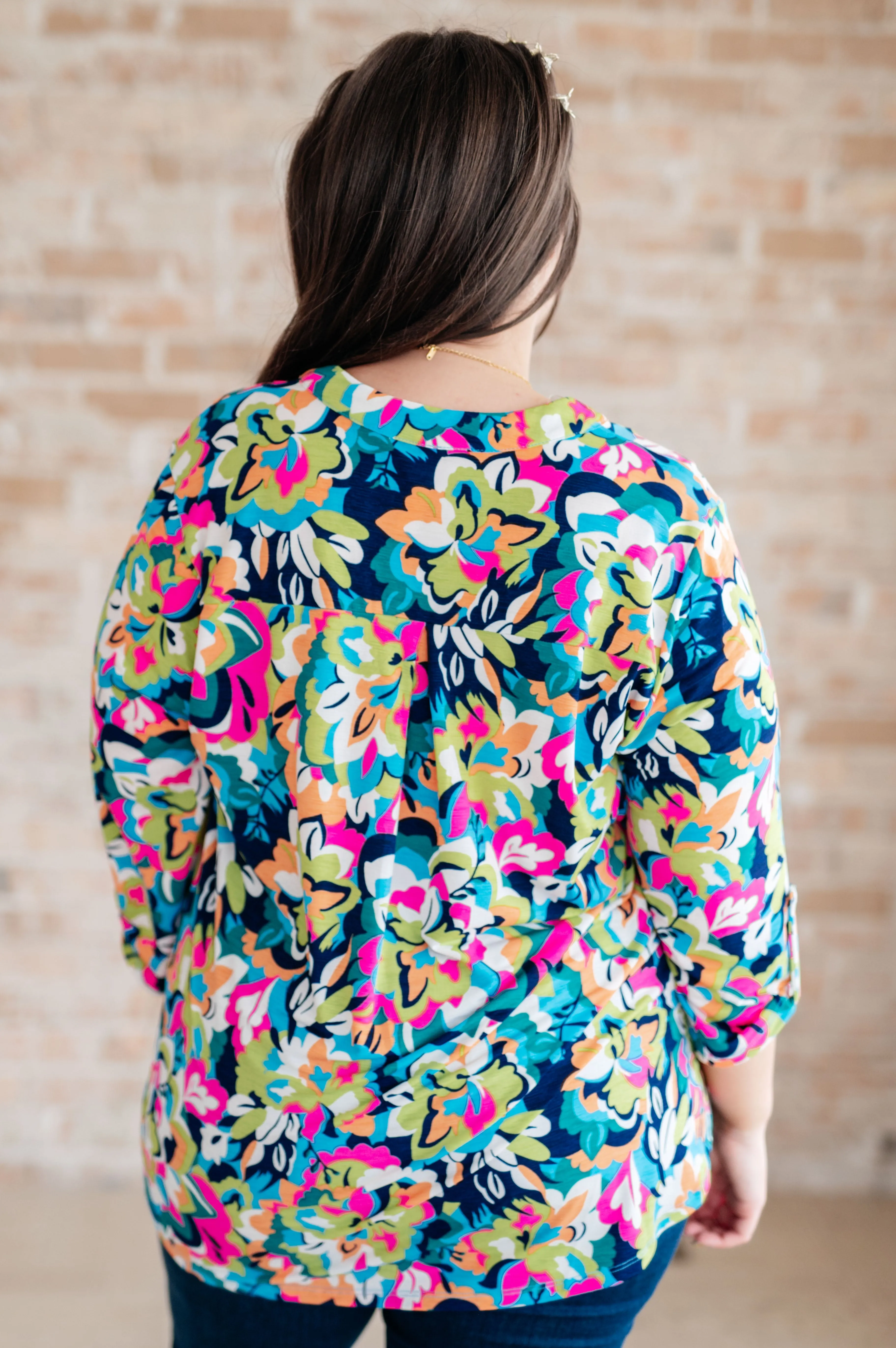 Little Lovely Blouse inNeon Floral