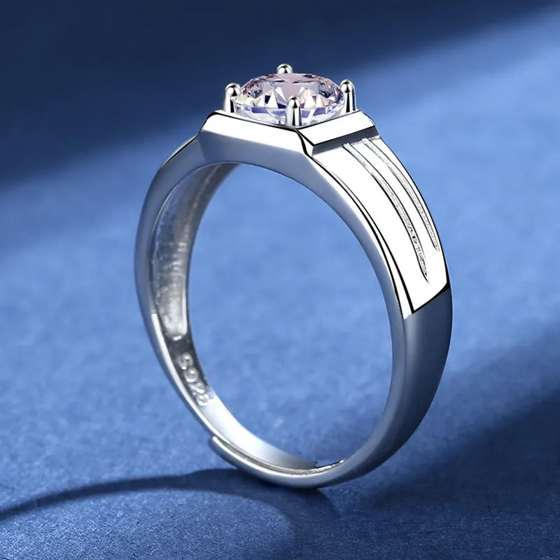 Men's Wedding Moissanite Ring