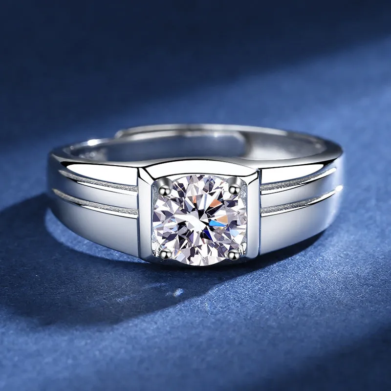 Men's Wedding Moissanite Ring