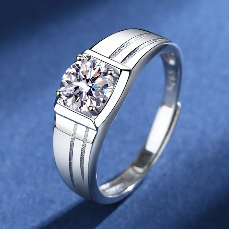 Men's Wedding Moissanite Ring