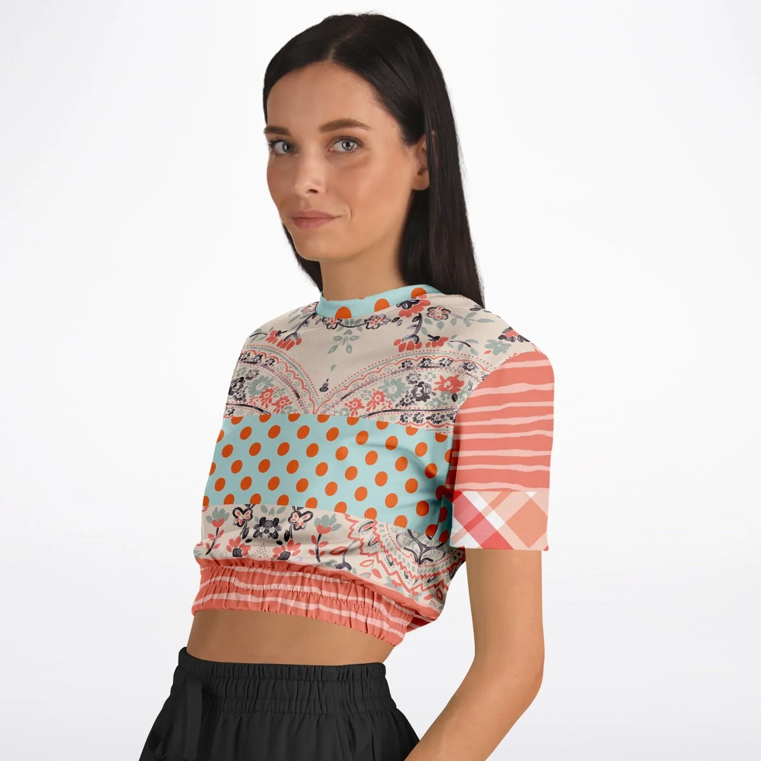 Mint Julep Short Sleeve Cropped Sweater