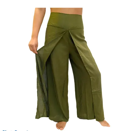 Open Leg Solid Color Boho Pants, Hippie Harem Pants, Beach Rayon Pants, Summer Slit Pants, Yoga Pants, Wide Leg Pants, Festival Clothing