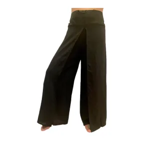 Open Leg Solid Color Boho Pants, Hippie Harem Pants, Beach Rayon Pants, Summer Slit Pants, Yoga Pants, Wide Leg Pants, Festival Clothing