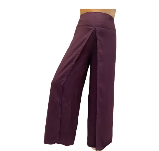 Open Leg Solid Color Boho Pants, Hippie Harem Pants, Beach Rayon Pants, Summer Slit Pants, Yoga Pants, Wide Leg Pants, Festival Clothing