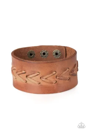 Paparazzi Bronco Bravado - Brown Urban Bracelet