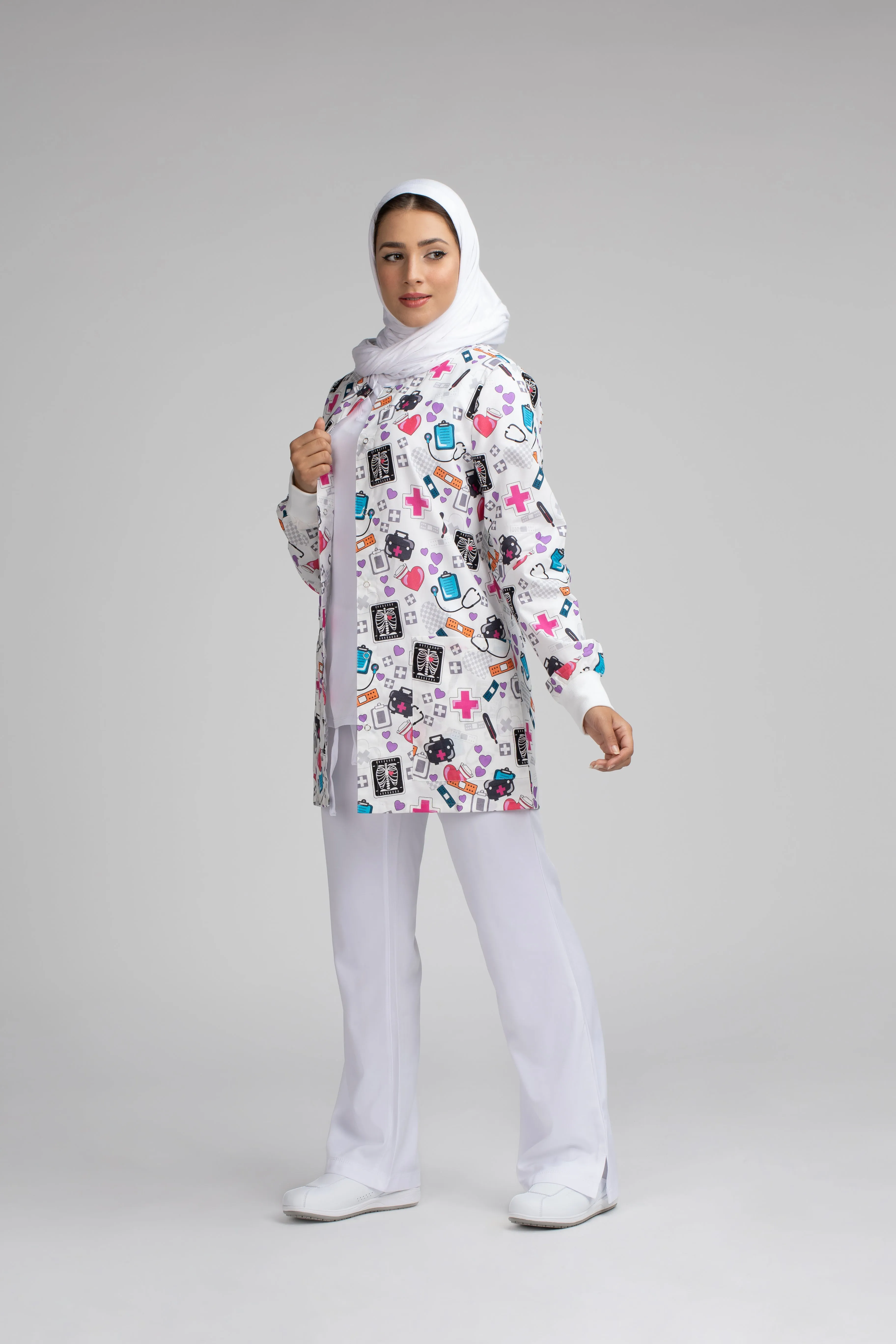 Paramedic Printed Scrub Jacket