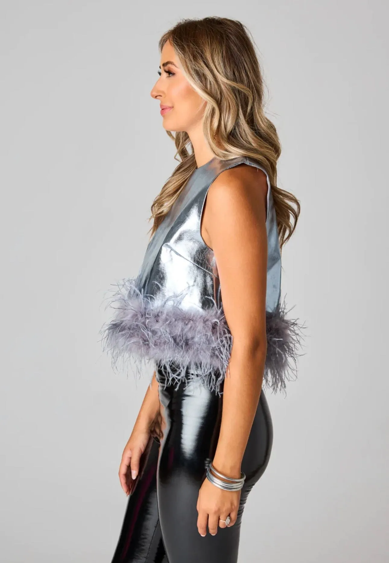 Queenie Feather Top