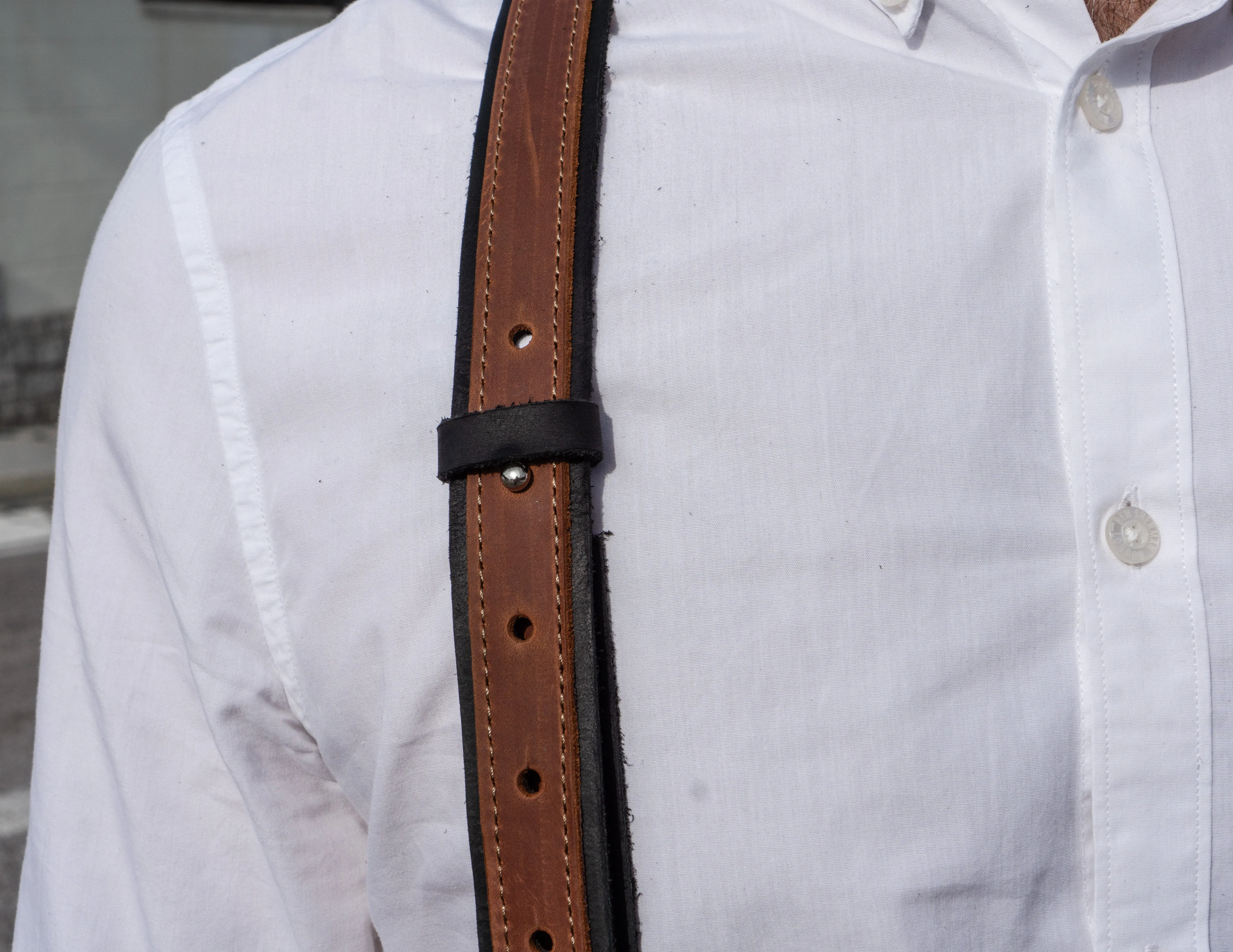 Reinforced Leather Suspenders | Gentleman Gift | Handmade | Personalized