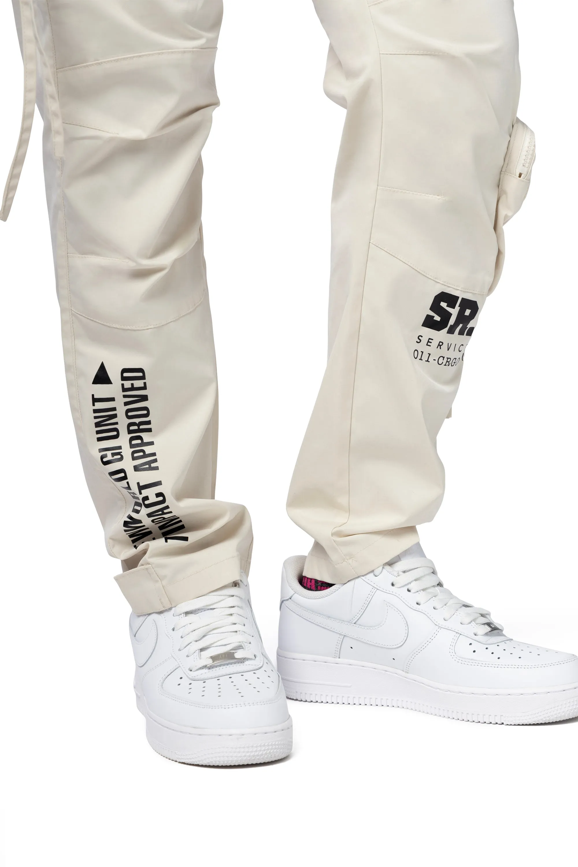 Relaxed Slouch Utility Cargo Pants - Oatmeal