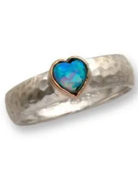 Ring silver gold 9 carats opal ring for woman